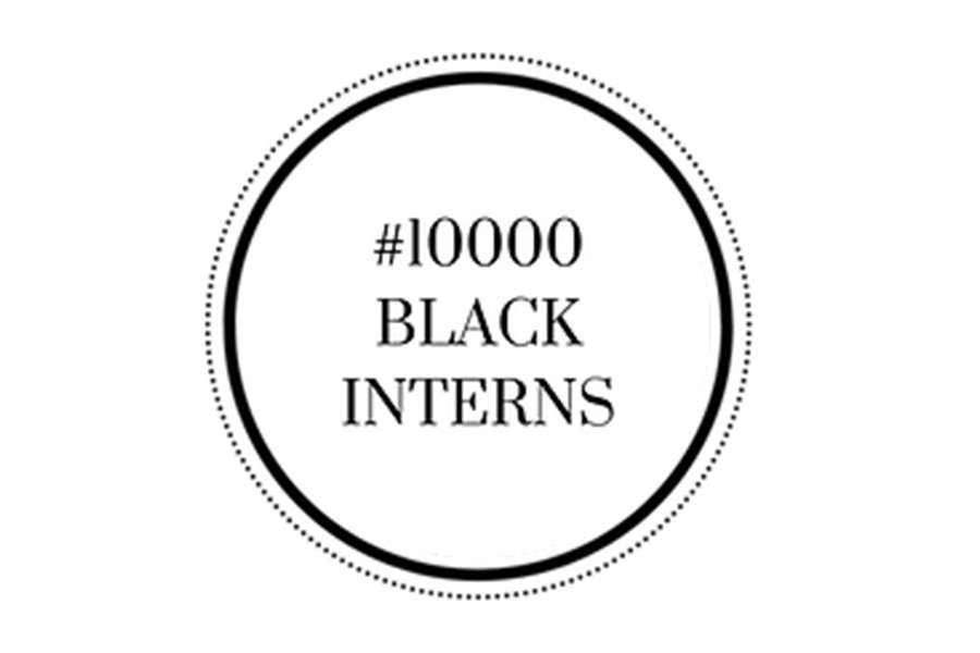 #10000 BLACK INTERNS Black With White Background